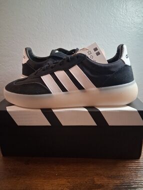 adidas Black and White Retro-Inspired Court Sneakers